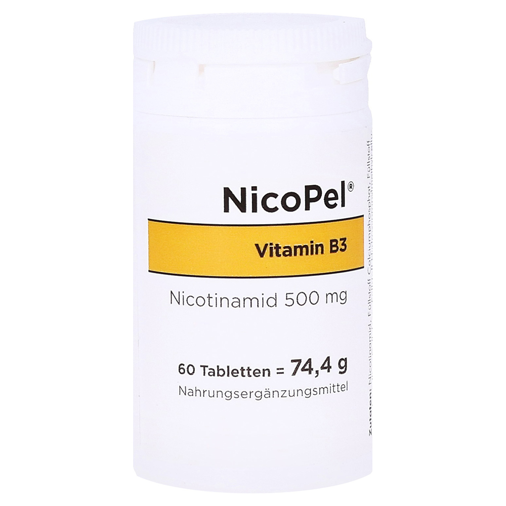 NICOPEL Nicotinamid 500 mg Kapseln 60 Stück