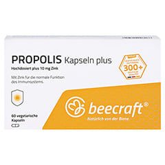 BEECRAFT Propolis Kapseln Plus 60 Stück - Vorderseite