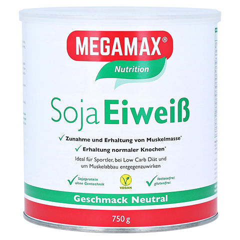 MEGAMAX Soja Eiweiß neutral Pulver 750 Gramm