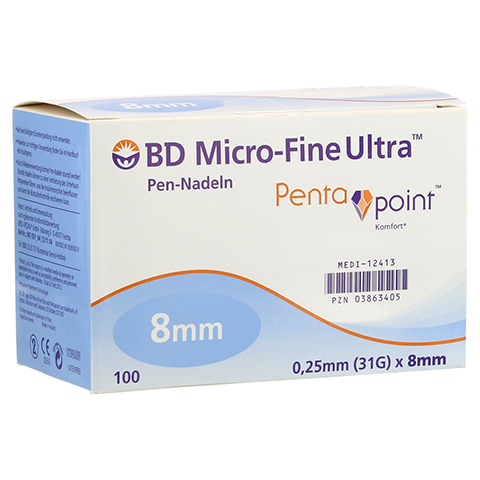 BD MICRO-FINE ULTRA Pen-Nadeln 0,25x8 mm 100 Stück