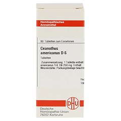 CEANOTHUS AMERICANUS D 6 Tabletten 80 Stück N1 - Vorderseite