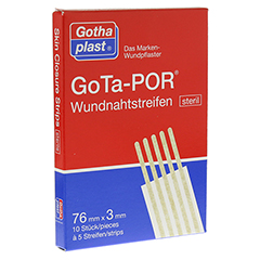 GOTA-POR Wundnahtstreifen 3x76 mm 10x5 Stck