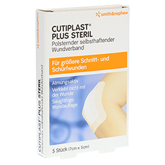 CUTIPLAST Plus steril 5x7 cm Verband 5 Stck
