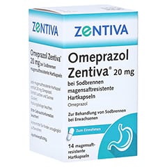Omeprazol Zentiva 20mg bei Sodbrennen 14 Stück