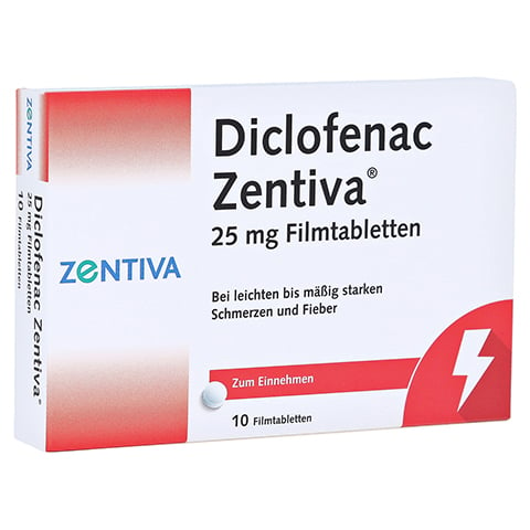 Diclofenac Zentiva 25mg 10 Stück
