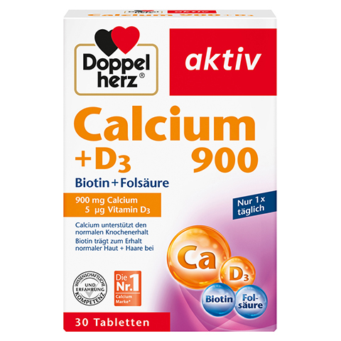 DOPPELHERZ Calcium 900+D3 Tabletten 30 Stück