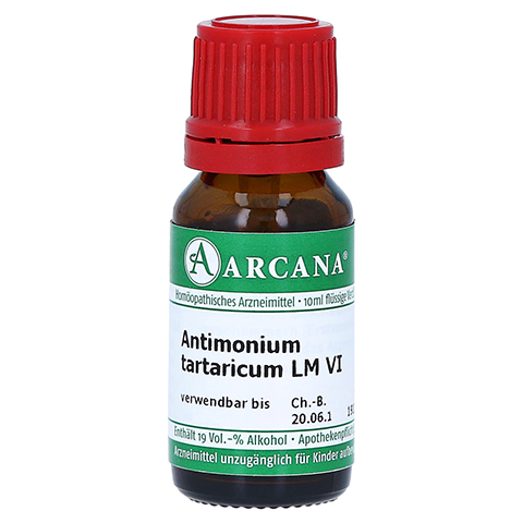 ANTIMONIUM TARTARICUM LM 6 Dilution 10 Milliliter N1