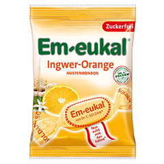 Em-eukal Bonbons Ingwer-Orange Bonbons zuckerfrei 75 Gramm