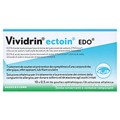 Vividrin ectoin EDO Augentropfen - allergisch gereizte Augen 10x0.5 Milliliter - Rückseite