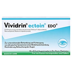 Vividrin ectoin EDO Augentropfen - allergisch gereizte Augen 10x0.5 Milliliter - Vorderseite