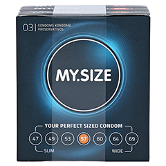 MYSIZE Testpack 57 60 64 Kondome 3x3 Stck - Vorderseite