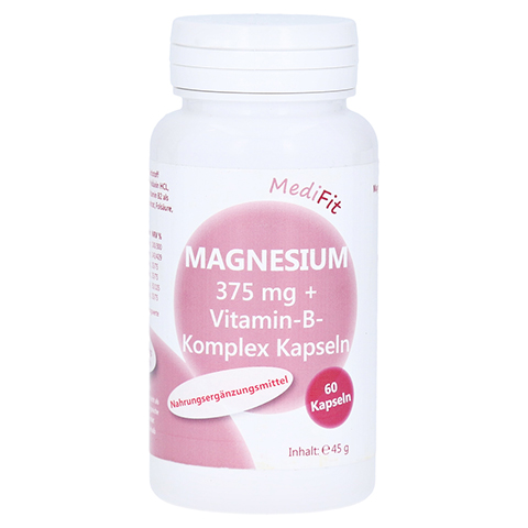 MAGNESIUM 375 mg+Vitamin B Komplex Kapseln 60 Stck