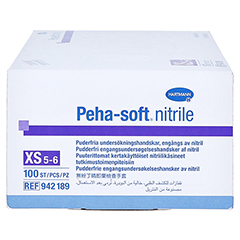 PEHA-SOFT nitrile Unt.Handsch.unste.puderfrei XS 100 Stck - Linke Seite