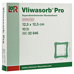 VLIWASORB Pro superabsorb.Komp.steril 12,5x12,5 cm 10 Stck