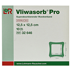 VLIWASORB Pro superabsorb.Komp.steril 12,5x12,5 cm 10 Stck - Vorderseite