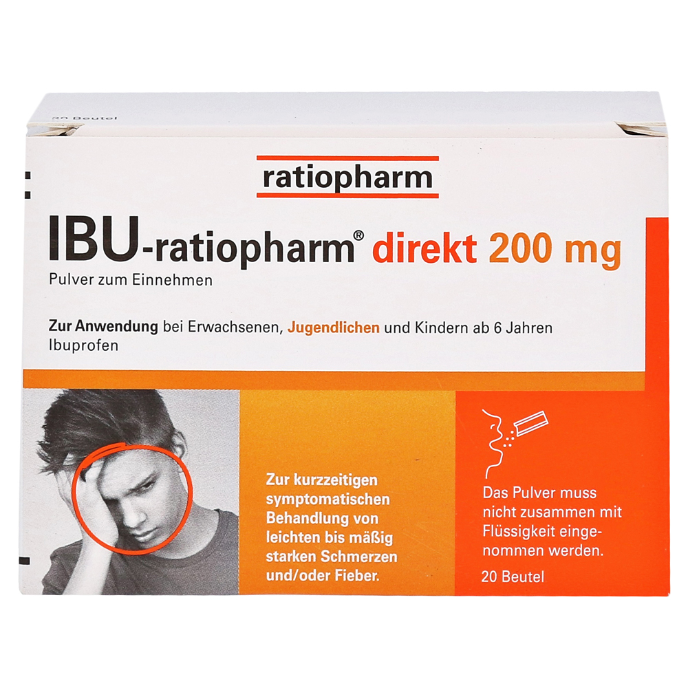 IBU-ratiopharm direkt 200mg 20 Stück online bestellen - medpex