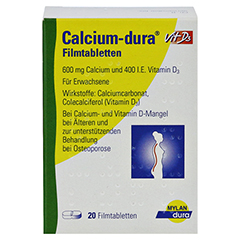 Calcium-dura Vit D3 20 Stück N1 - Rückseite