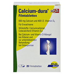 Calcium-dura Vit D3 20 Stück N1 - Vorderseite