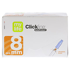 MYLIFE Clickfine AutoProtect Pen-Nadeln 8 mm 29 G 100 Stück - Vorderseite