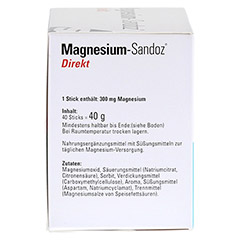 MAGNESIUM SANDOZ Direkt 300 mg Pellets 40 Stck - Rechte Seite