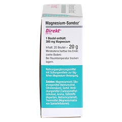 MAGNESIUM SANDOZ Direkt 300 mg Pellets 20 Stck - Rechte Seite