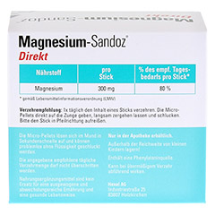 MAGNESIUM SANDOZ Direkt 300 mg Pellets 40 Stck - Rckseite