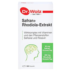 SAFRAN+RHODIOLA-Extrakt Dr.Wolz Kapseln 120 Stück - Vorderseite