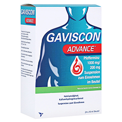 Gaviscon Advance Pfefferminz 1000mg/200mg Dosierbeutel 24x10 Milliliter N2