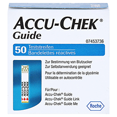 ACCU-CHEK Guide Teststreifen 1x50 Stck - Vorderseite