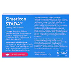 SIMETICON STADA 280 mg Weichkapseln 16 Stck - Rckseite