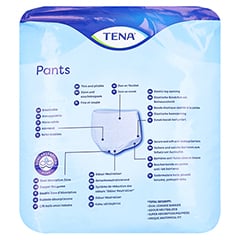 TENA PANTS Plus L bei Inkontinenz 8 Stück - Rückseite
