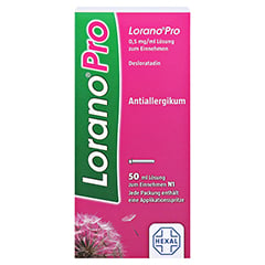 LoranoPro 0,5 mg/ml Lsung zum Einnehmen - Bei allergischen Reaktionen 50 Milliliter N1 - Vorderseite