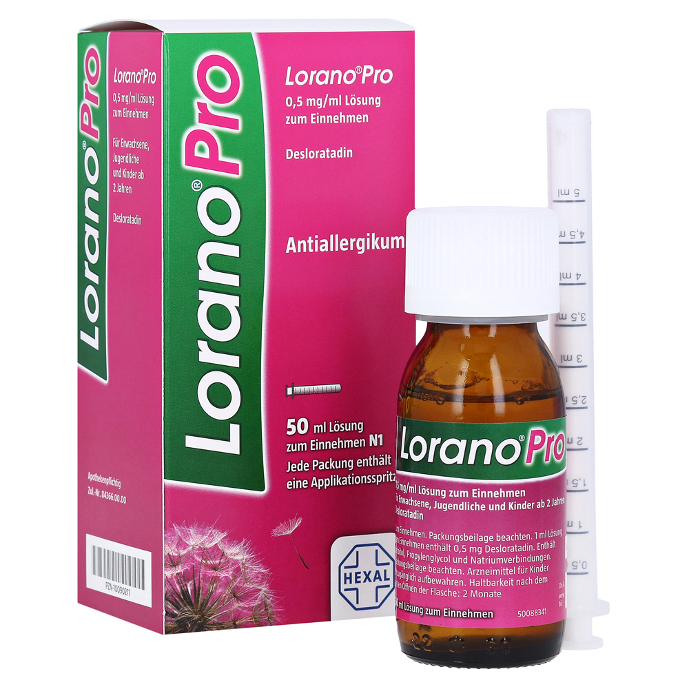 LoranoPro 0,5 mg/ml Lösung zum Einnehmen - Bei allergischen Reaktionen Lösung zum Einnehmen 50 Milliliter