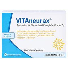 VITANEURAX B-Vitamine+D3 Filmtabletten 90 Stück - Vorderseite