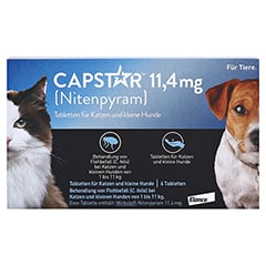 CAPSTAR 11,4 mg Tabletten f.Katzen/kleine Hunde 6 Stück - Vorderseite