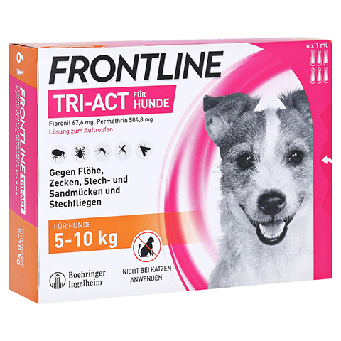 FRONTLINE Tri-Act Lsg.z.Auftropfen f.Hunde 5-10 kg 6 Stck