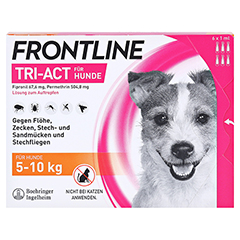 FRONTLINE Tri-Act Lsg.z.Auftropfen f.Hunde 5-10 kg 6 Stck - Vorderseite