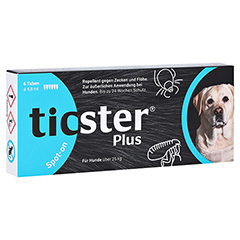 TICSTER Plus Spot-on Lsg.z.Auftropf.f.Hund b.25kg 6x4.8 Milliliter