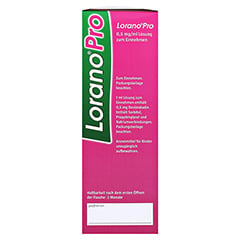 LoranoPro 0,5 mg/ml Lsung zum Einnehmen - Bei allergischen Reaktionen 100 Milliliter - Rechte Seite