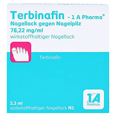 Terbinafin-1A Pharma Nagellack gegen Nagelpilz 78,22mg/ml 3.3 Milliliter N1 - Vorderseite