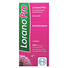 LoranoPro 0,5 mg/ml Lsung zum Einnehmen - Bei allergischen Reaktionen 100 Milliliter - Vorderseite
