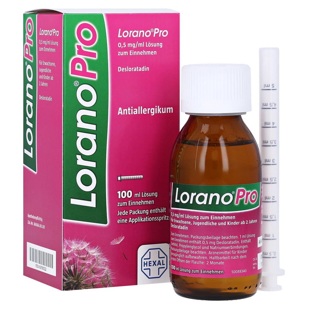 LoranoPro 0,5 mg/ml Lösung zum Einnehmen - Bei allergischen Reaktionen Lösung zum Einnehmen 100 Milliliter