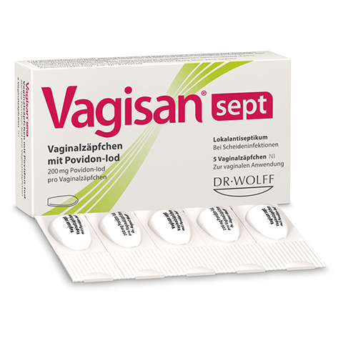 Vagisan sept Vaginalzäpfchen mit Povidon-Iod 5 Stück N1