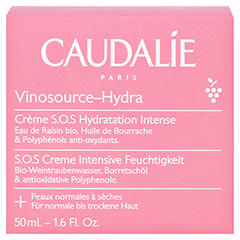CAUDALIE Vinosource-Hydra SOS Cr.intens.Feuchtigk. 50 Milliliter - Vorderseite