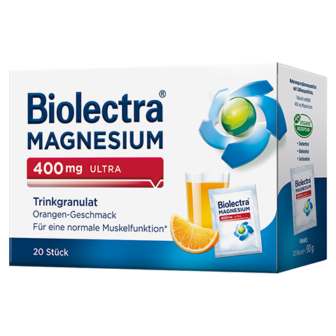 BIOLECTRA Magnesium 400 mg ultra Trinkgran.Orange 20 Stück