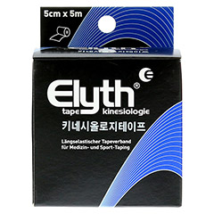 KINESIOLOGIE Tape Elyth 5 cmx5 m schwarz 1 Stück - Vorderseite