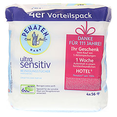 PENATEN ULTRA sensitiv Reinigungstcher 4x56 Stck - Vorderseite