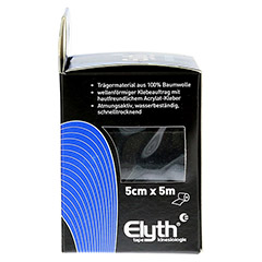 KINESIOLOGIE Tape Elyth 5 cmx5 m schwarz 1 Stück - Linke Seite