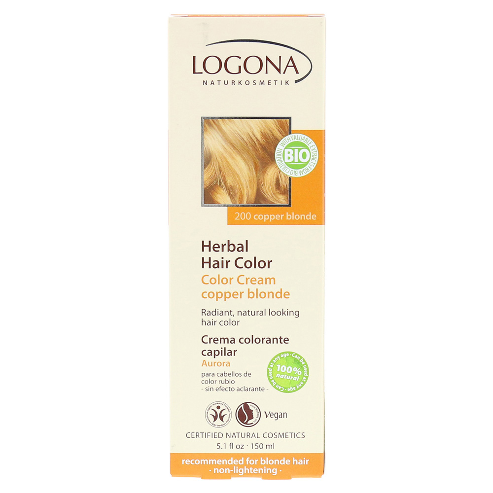 LOGONA Pflanzen-Haarfarbe Color Creme 150 | Milliliter Kupferblond medpex