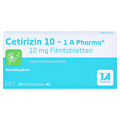 Cetirizin 10-1A Pharma 20 Stück N1 - Vorderseite